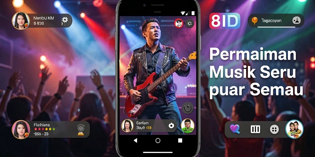 Screenshot 8ID menampilkan gameplay interaktif yang penuh warna