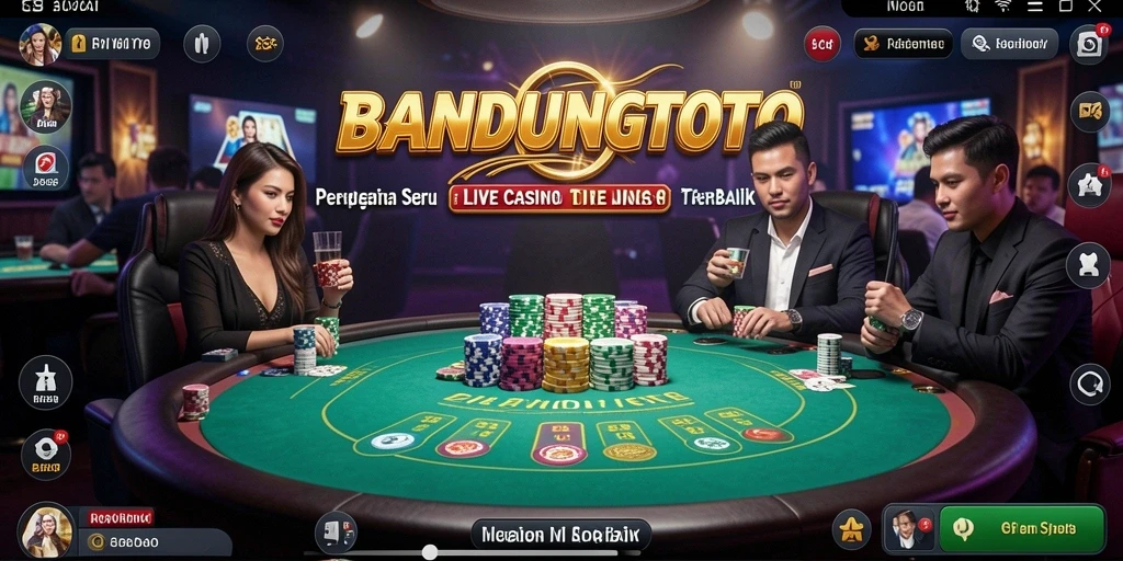 Screenshot gameplay BANDUNGTOTO yang menampilkan suasana Live Casino yang mendebarkan.