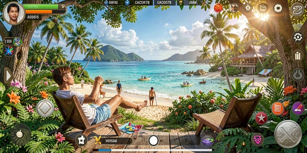Tampilan gameplay CACOR78 yang menyenangkan dan ceria.
