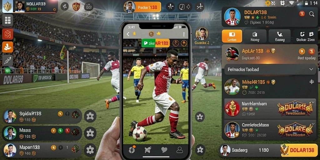 Screenshot tampilan aplikasi DOLAR138 dengan fitur taruhan olahraga.