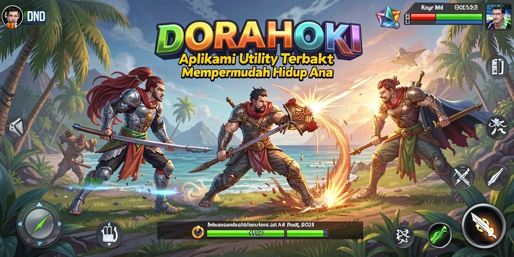 Tampilan utama DORAHOKI dengan berbagai fitur Utility yang menarik.