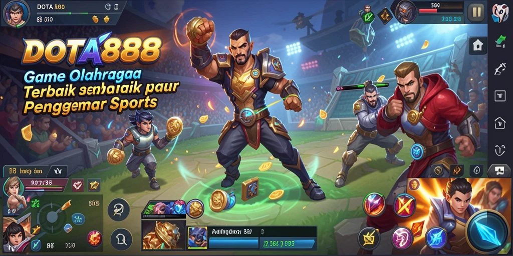 Screenshot permainan DOTA88 menampilkan aksi olahraga yang mendebarkan.