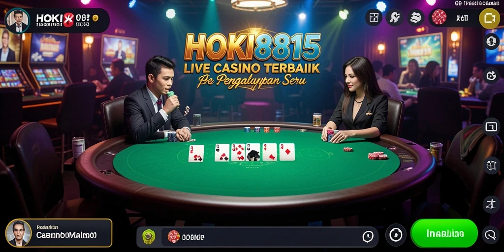 Tampilan menakjubkan dari gameplay Live Casino HOKI8815 yang seru.