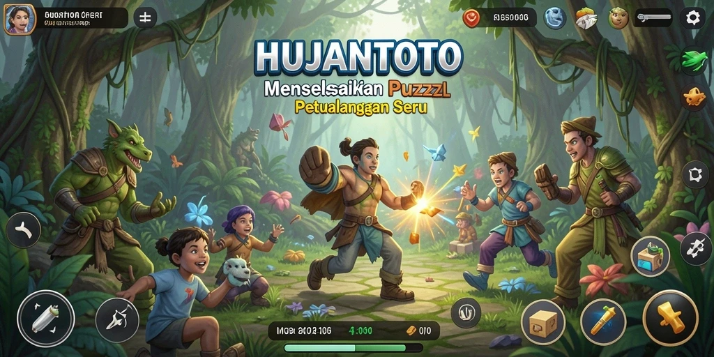 Tampilan gameplay HUJANTOTO yang menarik dan penuh warna.