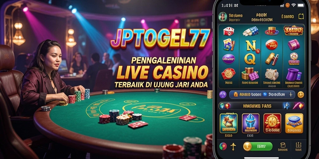 Tangkapan layar gameplay JPTOGEL77 menampilkan suasana kasino yang nyata dan dealer profesional.
