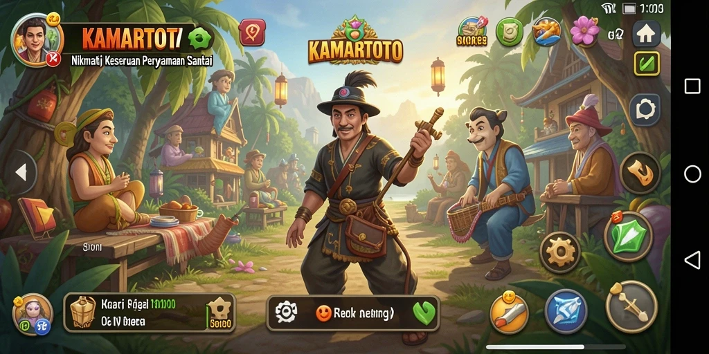 Screenshot utama KAMARTOTO menunjukkan berbagai permainan santai dan mengasyikkan.