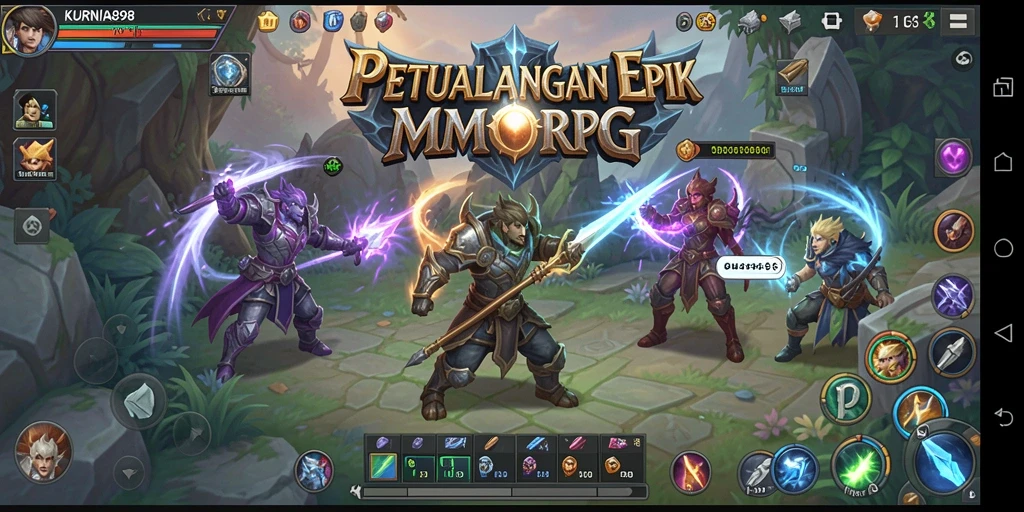 Tangkapan layar dari KURNIA898 menunjukkan aksi gameplay yang seru dalam MMORPG.