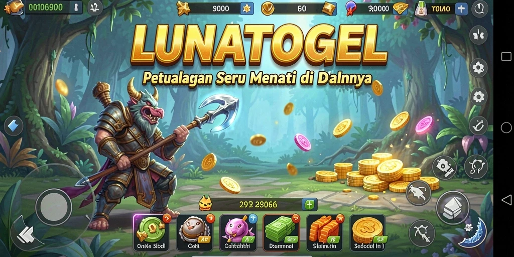 Screenshot gameplay LUNATOGEL dengan petualangan mendebarkan.