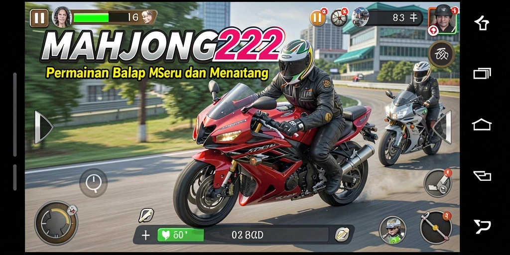 Screenshot gameplay MAHJONG222 yang menampilkan akselerasi motor.