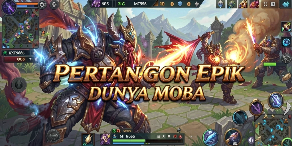 Tampilan menegangkan dari pertarungan MOBA di MT966.