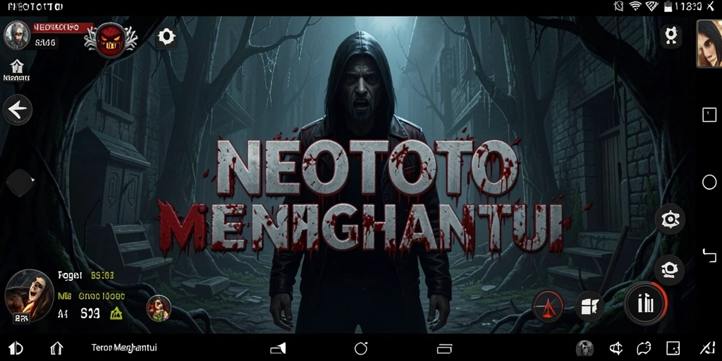 Tangkapan layar gameplay <strong>NEOTOTO</strong> yang menggambarkan suasana menakutkan.