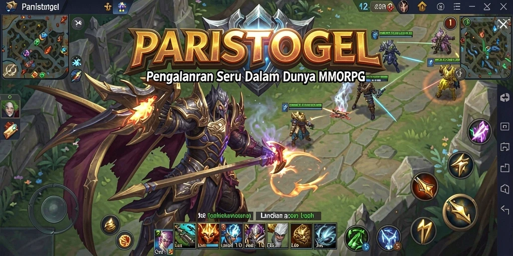 Screenshot utama PARISTOGEL menampilkan aksi seru dalam permainan MMORPG.