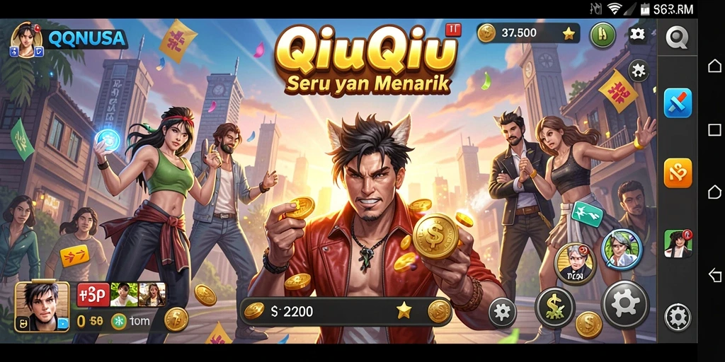 Tampilan gameplay QiuQiu yang menarik dan dinamis.