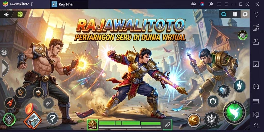 Screenshot utama <strong>RAJAWALITOTO</strong> menunjukkan aksi pertarungan yang mendebarkan.