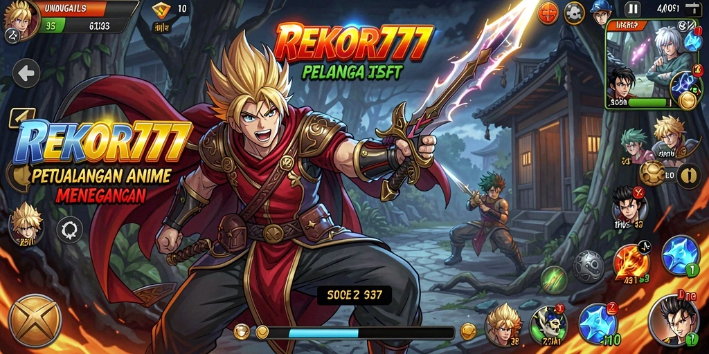 Tampilan gameplay seru dalam dunia anime yang menarik.