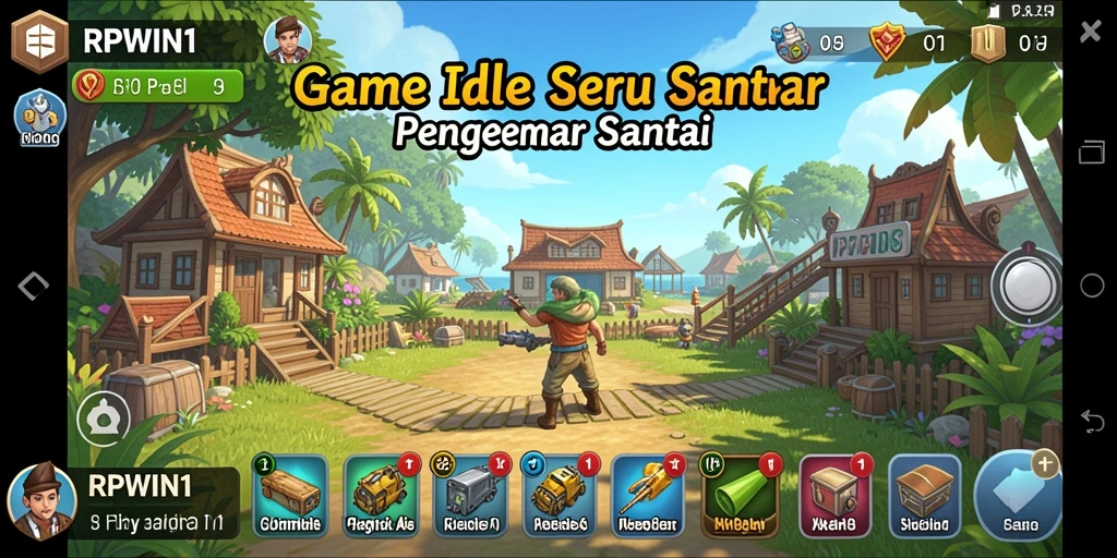 Tampilan gameplay RPWIN1 yang memukau dan santai.
