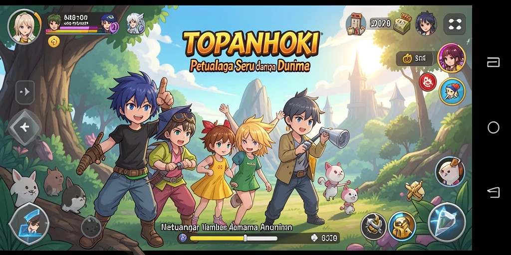 Tangkapan layar menampilkan aksi seru dalam dunia anime.